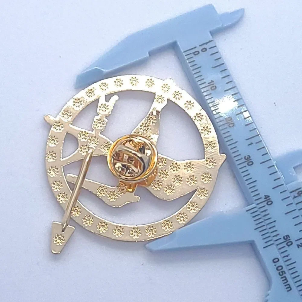 Mockingjay Inspired Bird Arrow Enamel Pin Gold Silver Fantasy Cosplay Brooch NWT